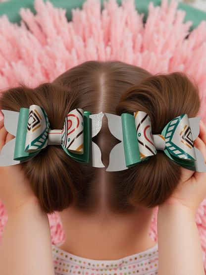 🌿✨ Mint & Mustard Magic Bite- Size Hairbows