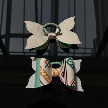 🌿✨ Mint & Mustard Magic Bite- Size Hairbows