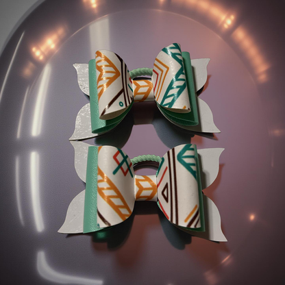 🌿✨ Mint & Mustard Magic Bite- Size Hairbows