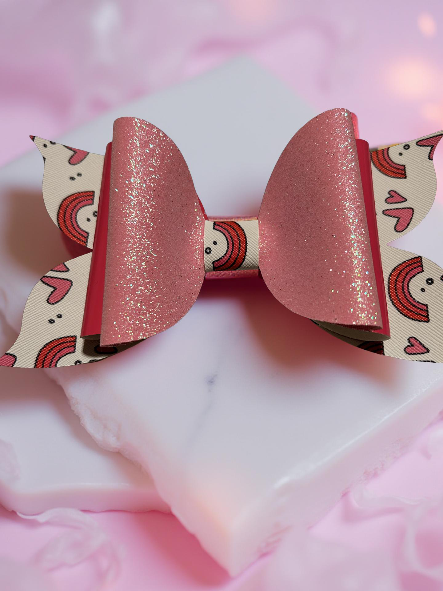 Love Notes & Glitter Biggie Bow