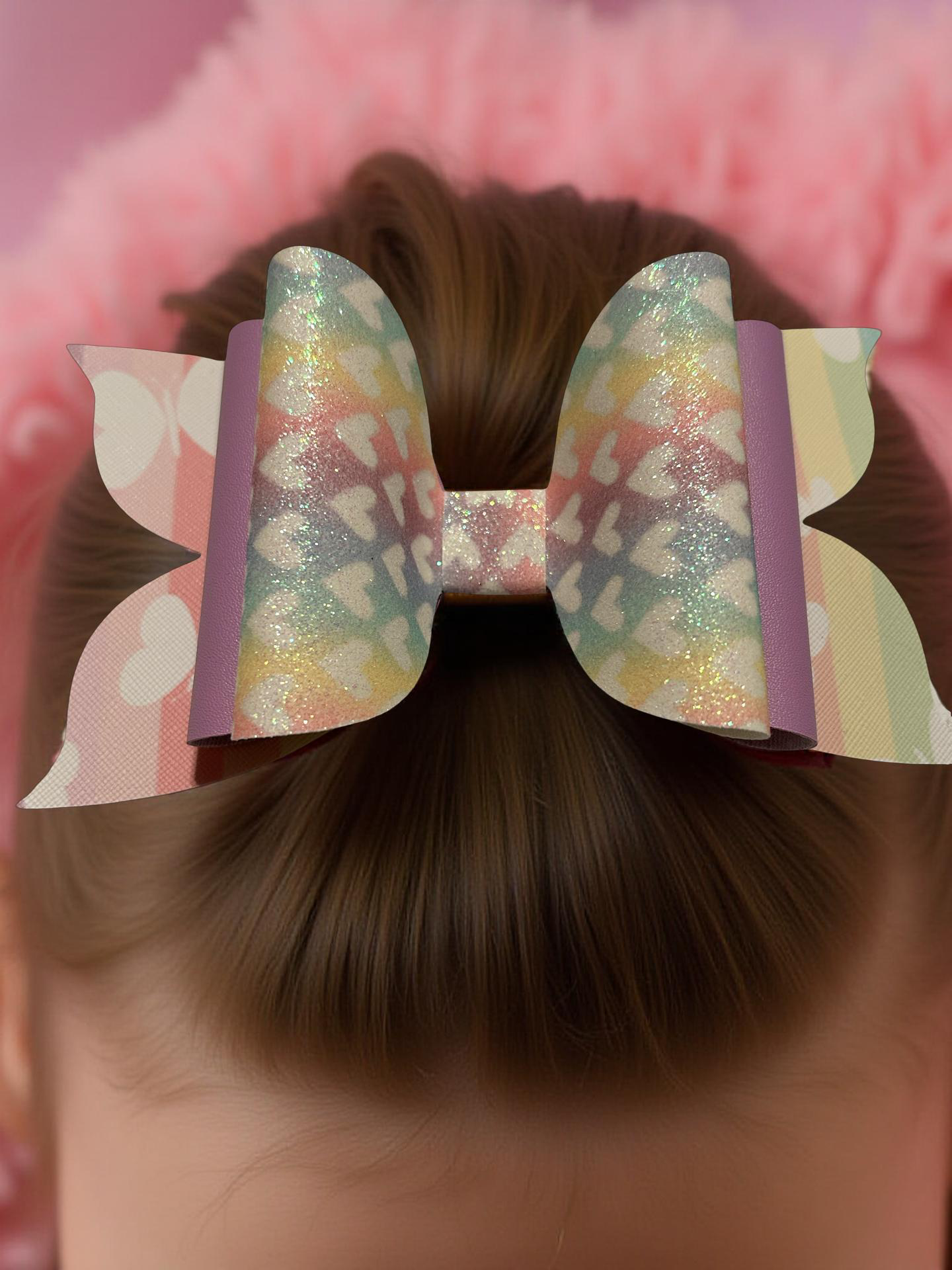 Heart Confetti Biggie Bow