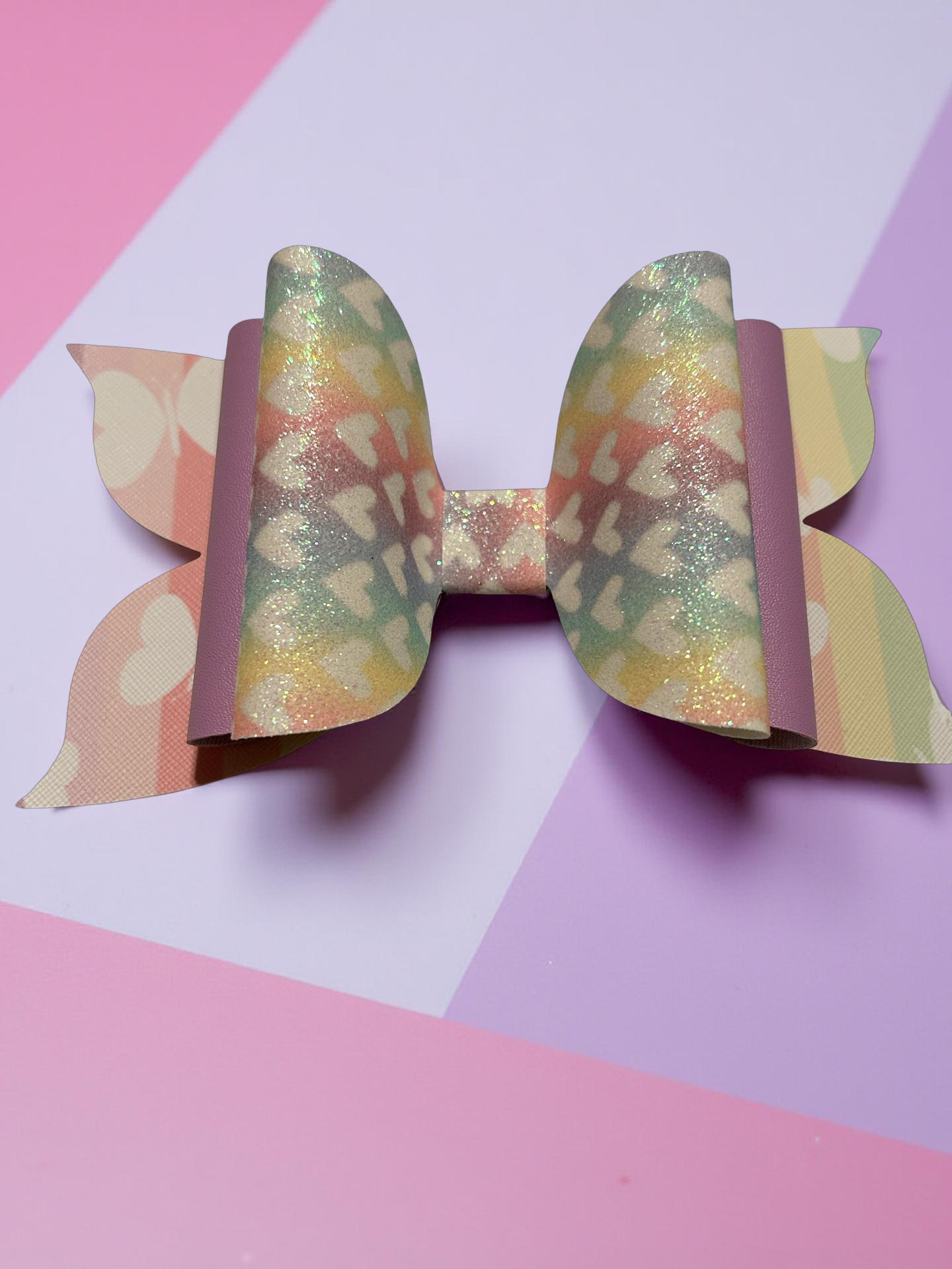 Heart Confetti Biggie Bow