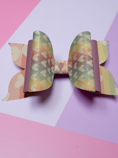 Heart Confetti Biggie Bow