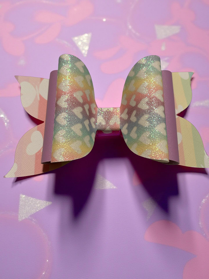 Heart Confetti Biggie Bow