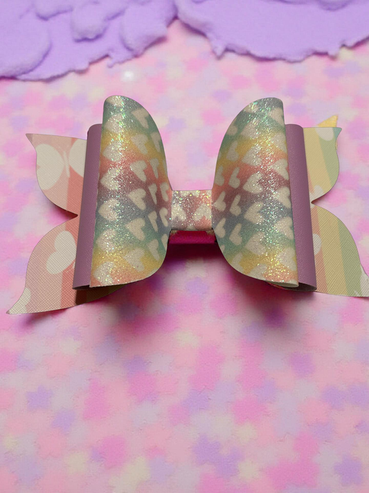 Heart Confetti Biggie Bow
