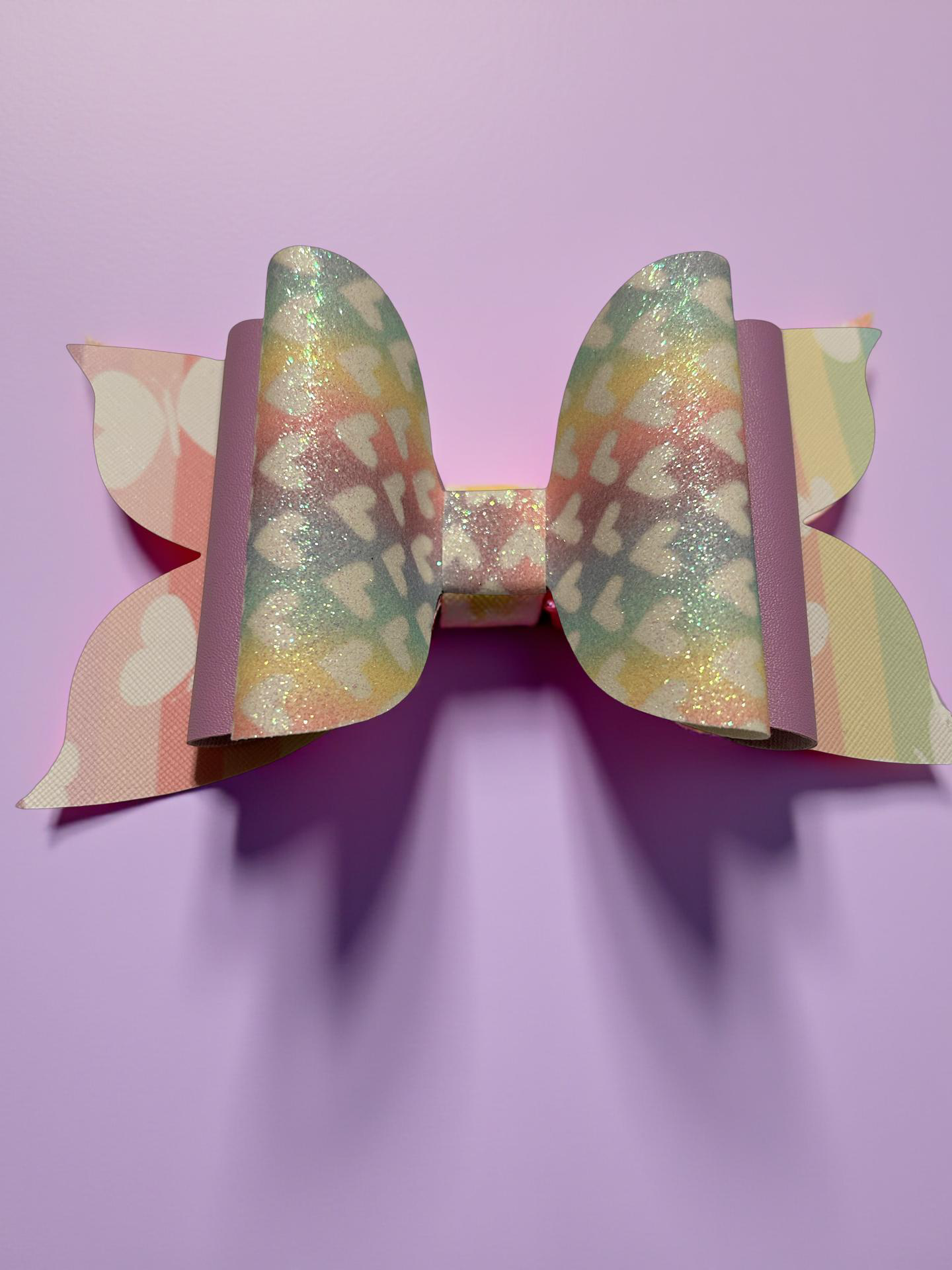 Heart Confetti Biggie Bow