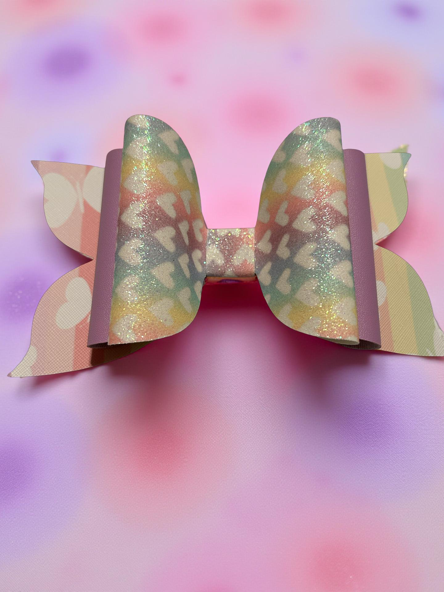 Heart Confetti Biggie Bow