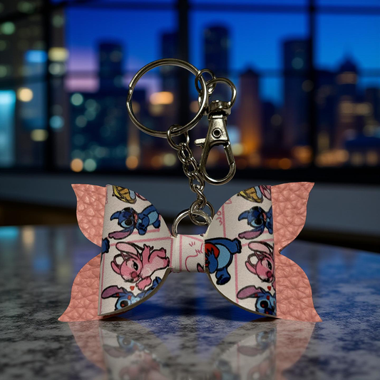 Stitch & Angel Buddy Keychain