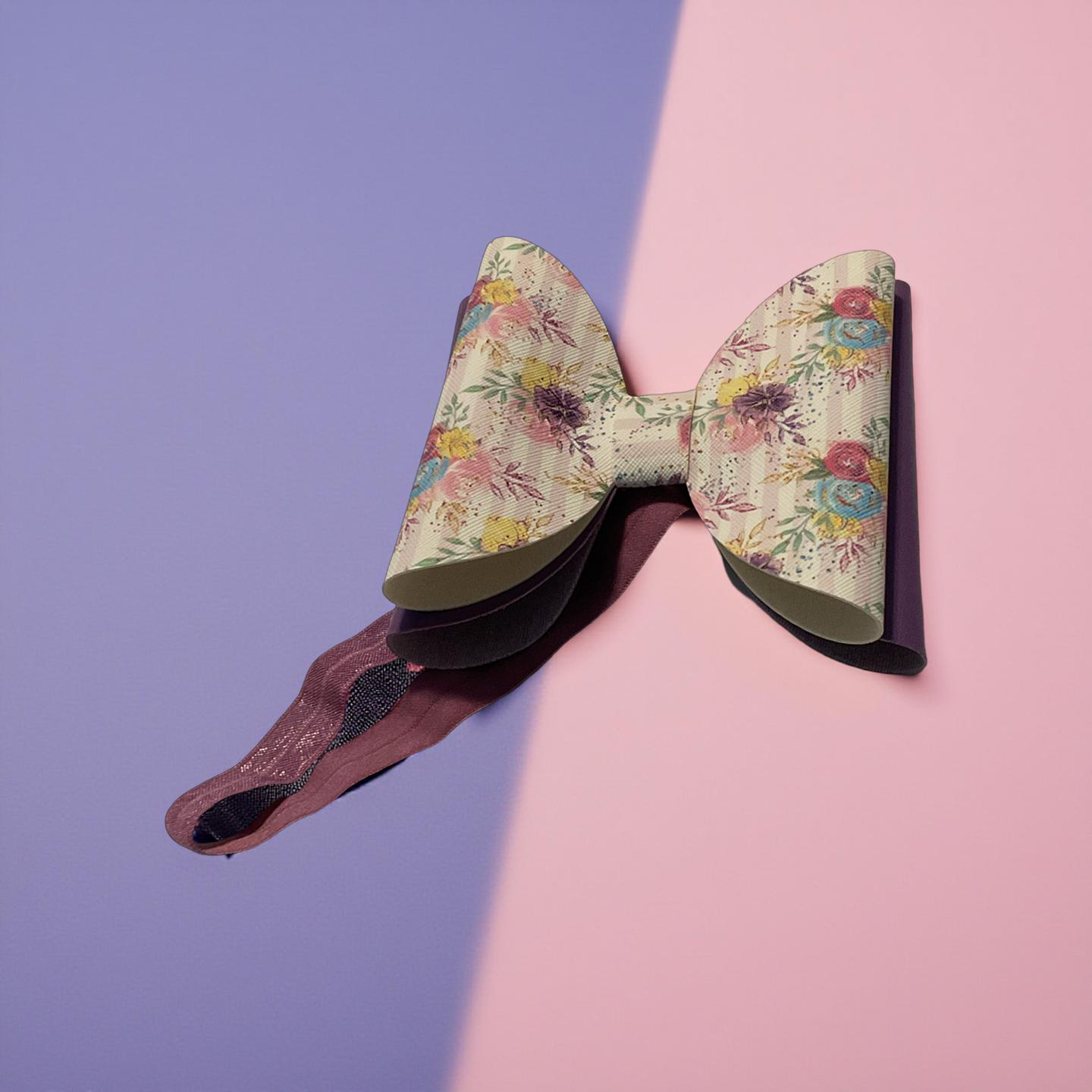 The Vintage Floral Stripe Headband