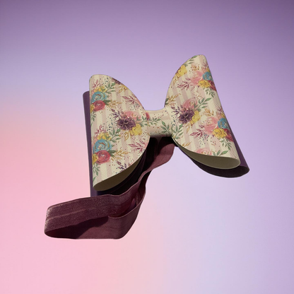 The Vintage Floral Stripe Headband