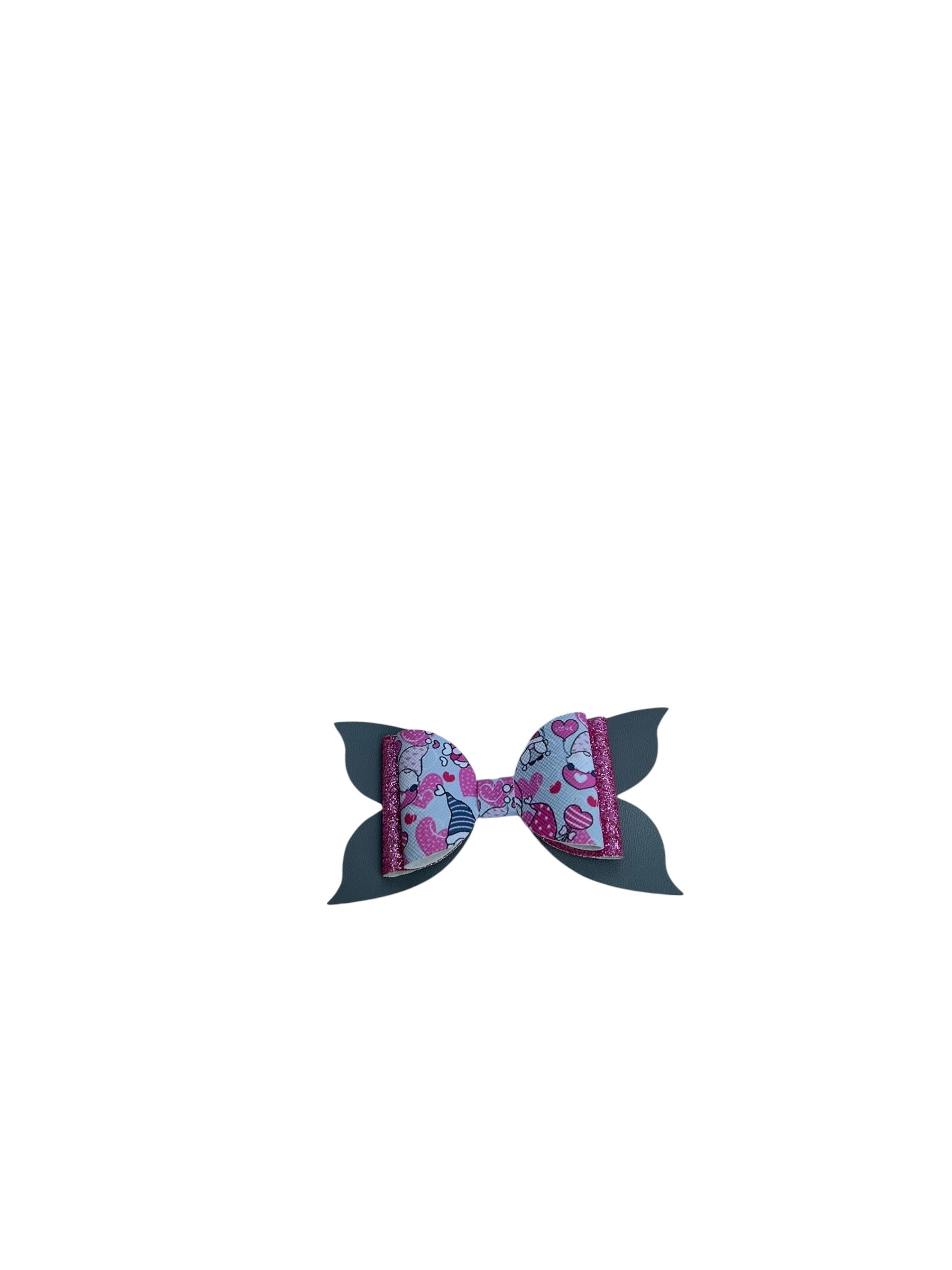 Love Gnome Glitter Bow