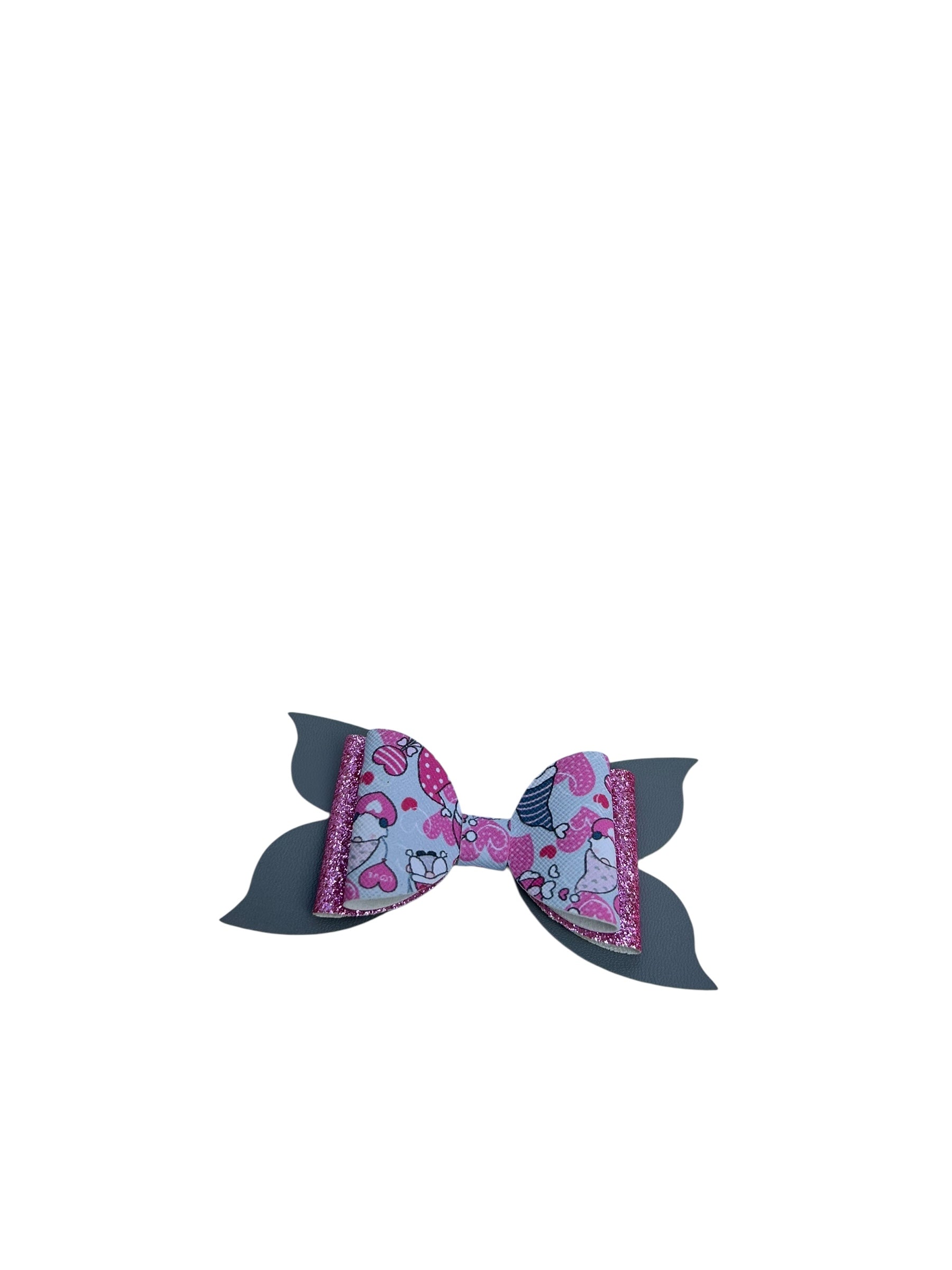 Love Gnome Glitter Bow