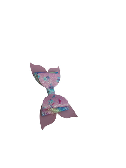 Floral Glitter Garden Hairbow