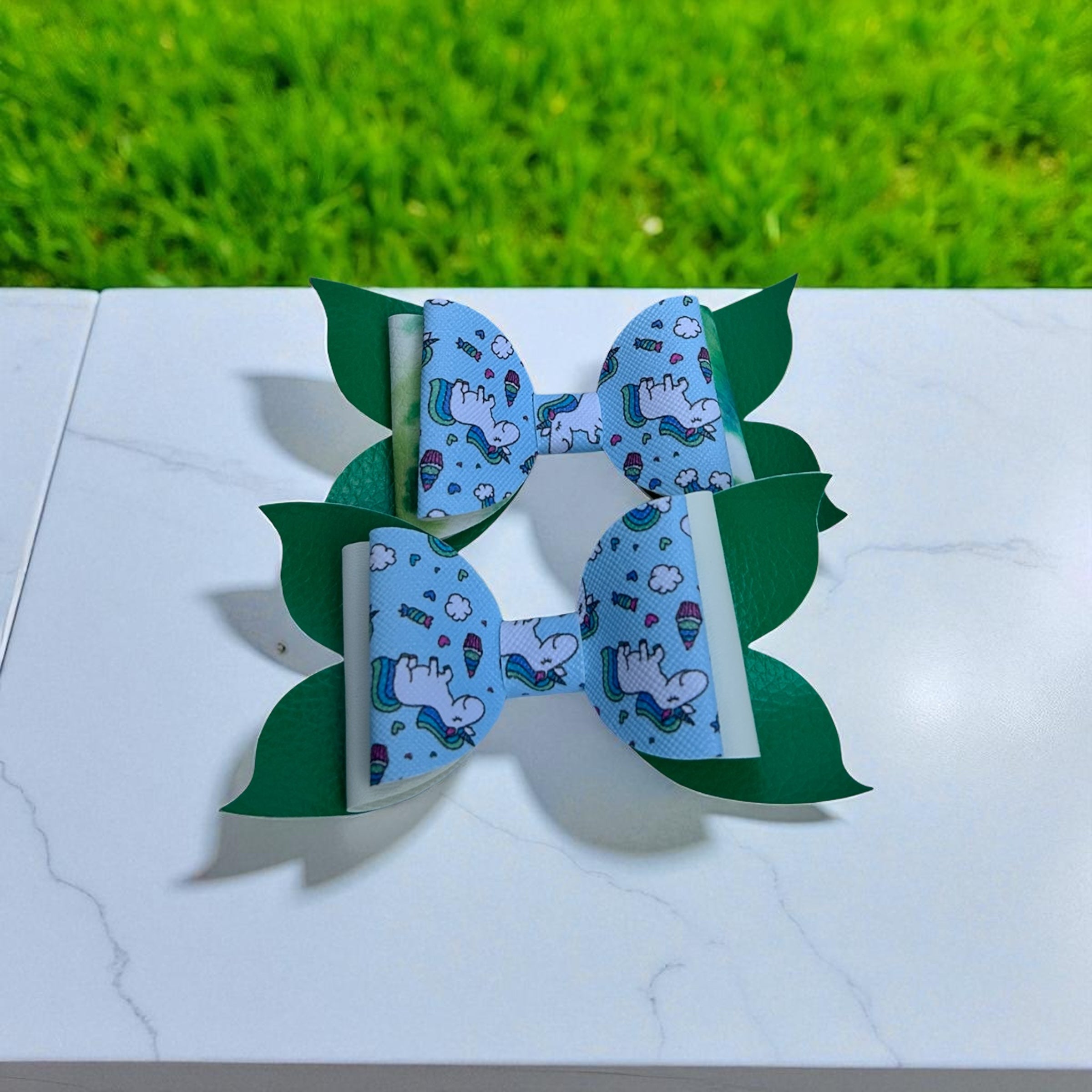Lucky Magical  Unicorn Hairbow