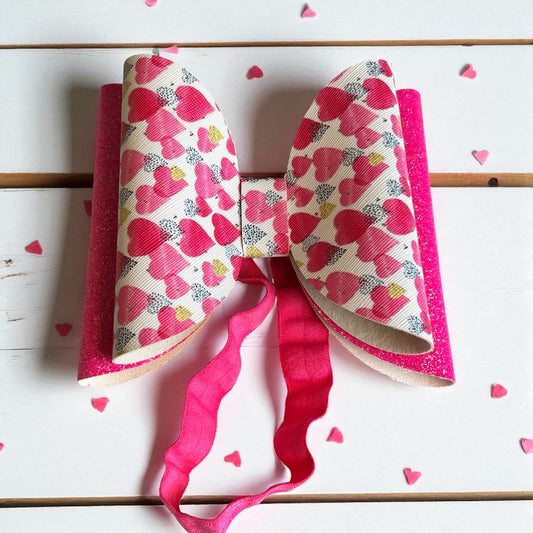 Berry Blush Love Bow Headband