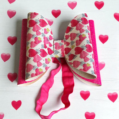 Berry Blush Love Bow Headband